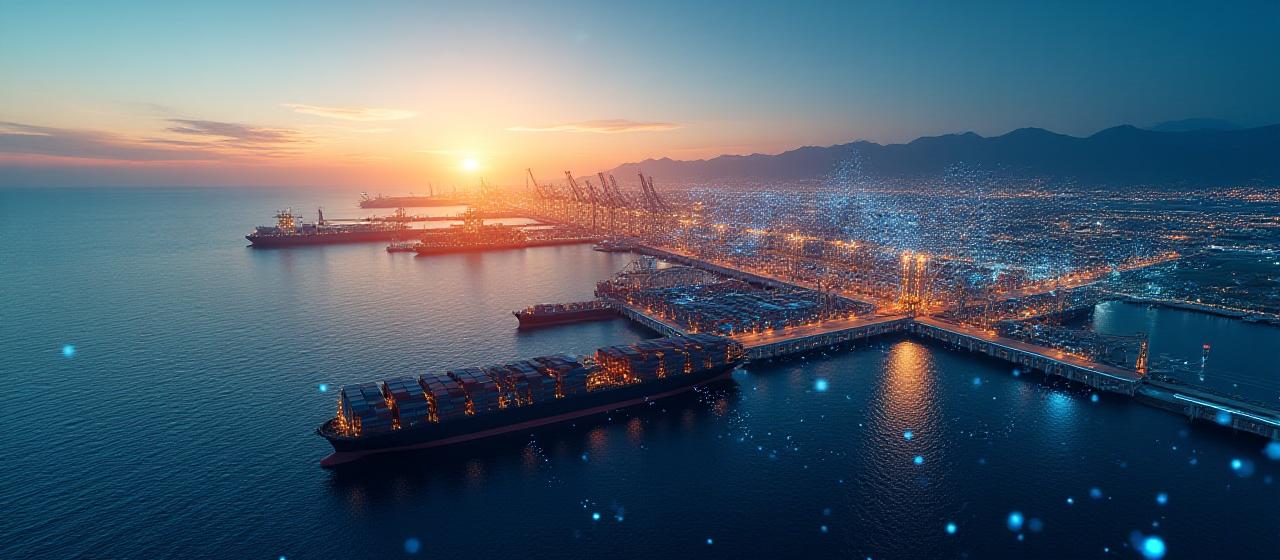 Global maritime logistics network visualization